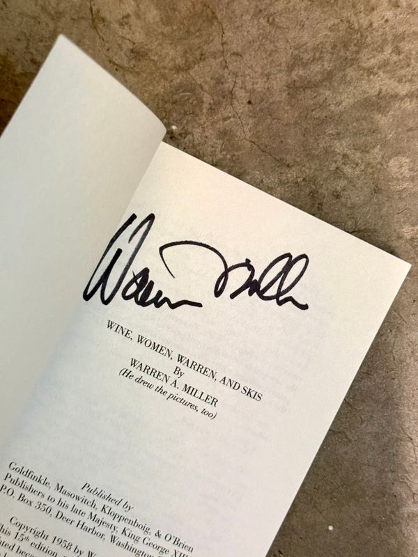 Wine, Women, Warren, &amp; Skis by Warren Miller (Signed Trade Paperback)