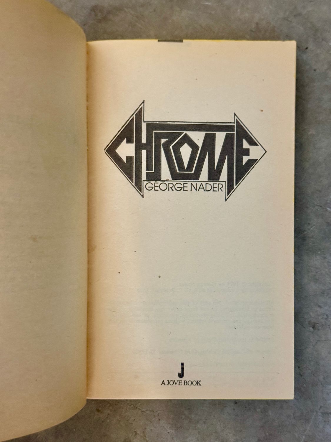 Chrome by George Nader (1979 Jove First Paperback Edition, Vintage Mass-Market Sci-Fi)