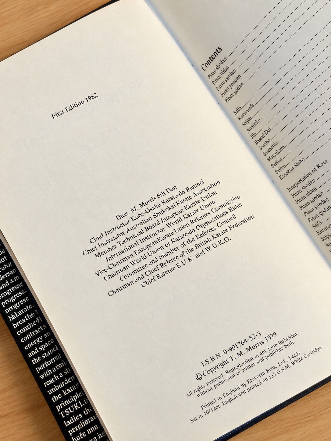 Shukokai Karate Kata by Thos. M. Morris (First Edition, 1982 Hardcover with Dust Jacket &amp; Original Slipcase)