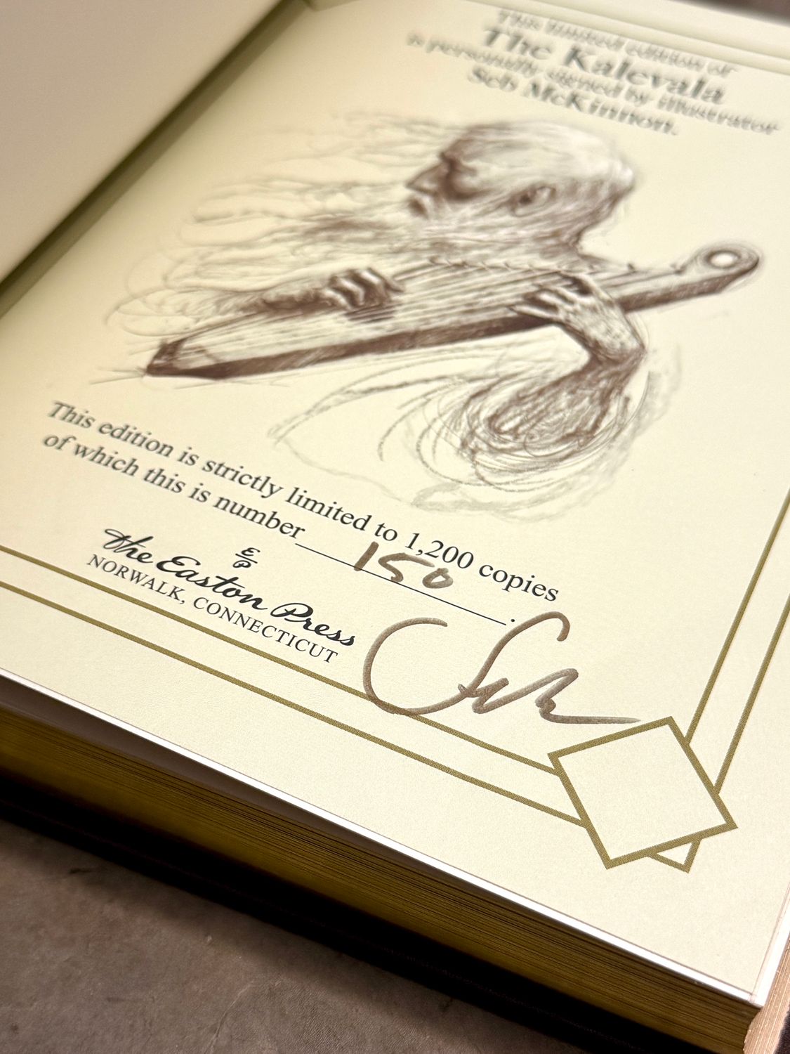 The Kalevala: The Epic Poem of Finland (Easton Press Deluxe Signed Limited Edition, No. 150 of 1,200, Illustrated by Seb McKinnon)