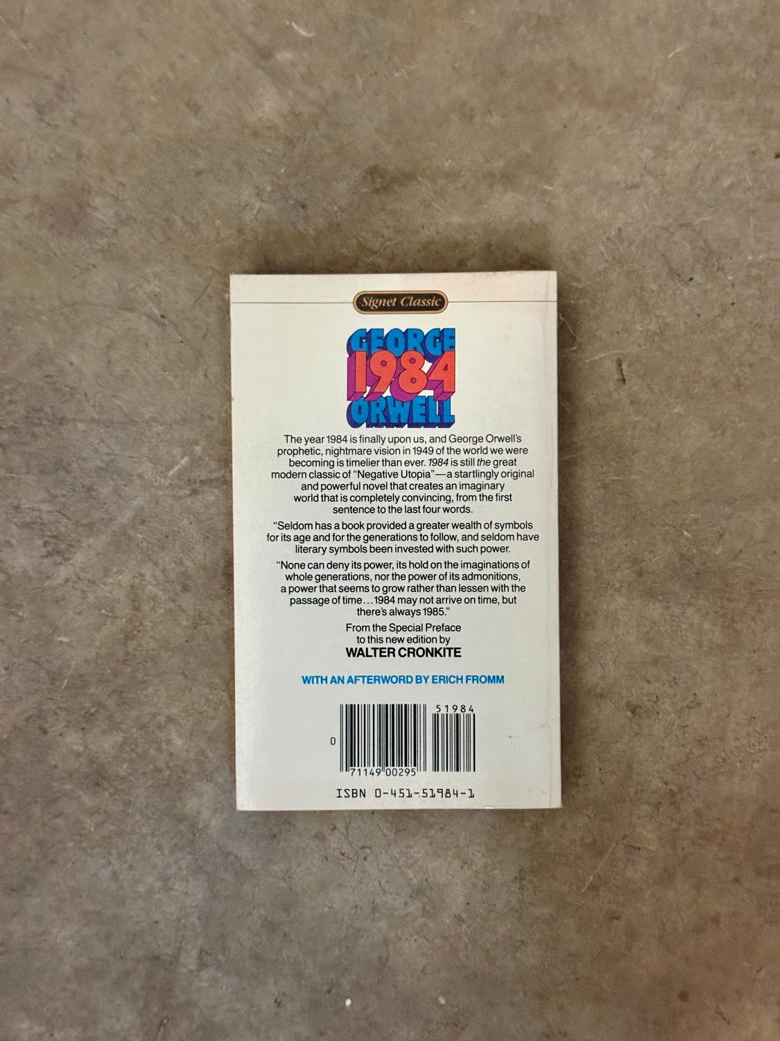 1984 by George Orwell (Signet Classic 1984 Commemorative Edition, Mass-Market Paperback)