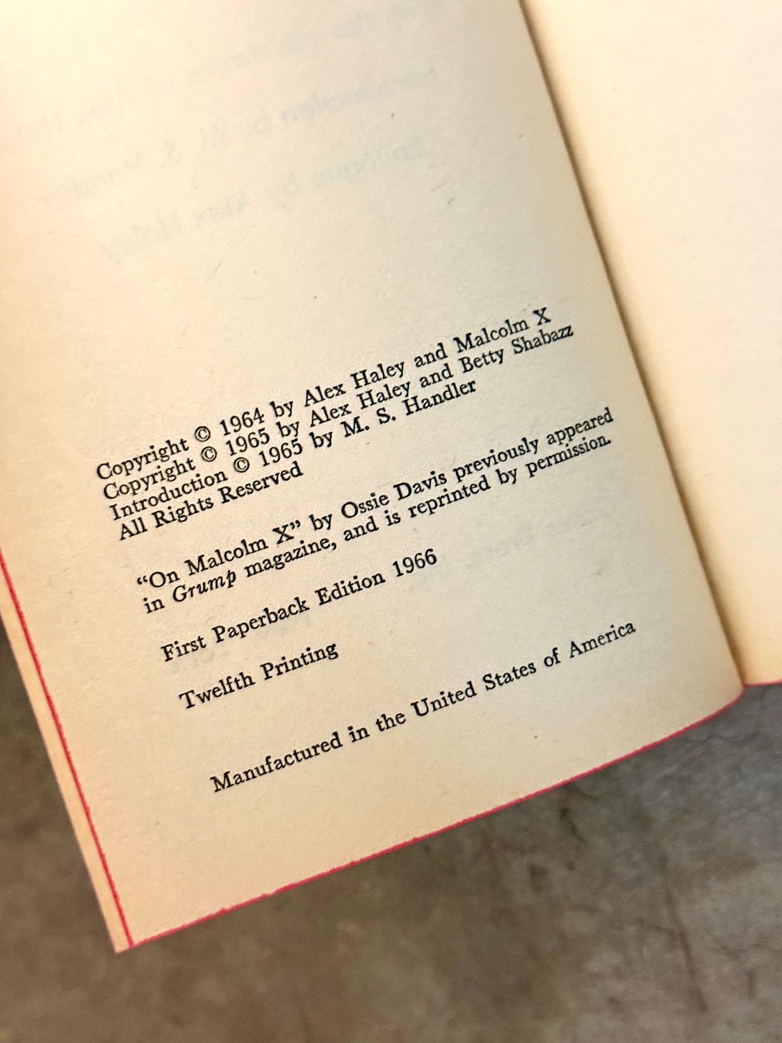 The Autobiography of Malcolm X as Told to Alex Haley (Grove Press / Evergreen Black Cat, 1966 Mass Market Paperback)