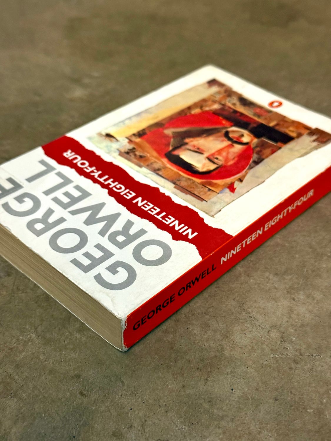 Nineteen Eighty-Four by George Orwell  (Penguin Books, 1990 Reprint, Christopher Corr Cover)