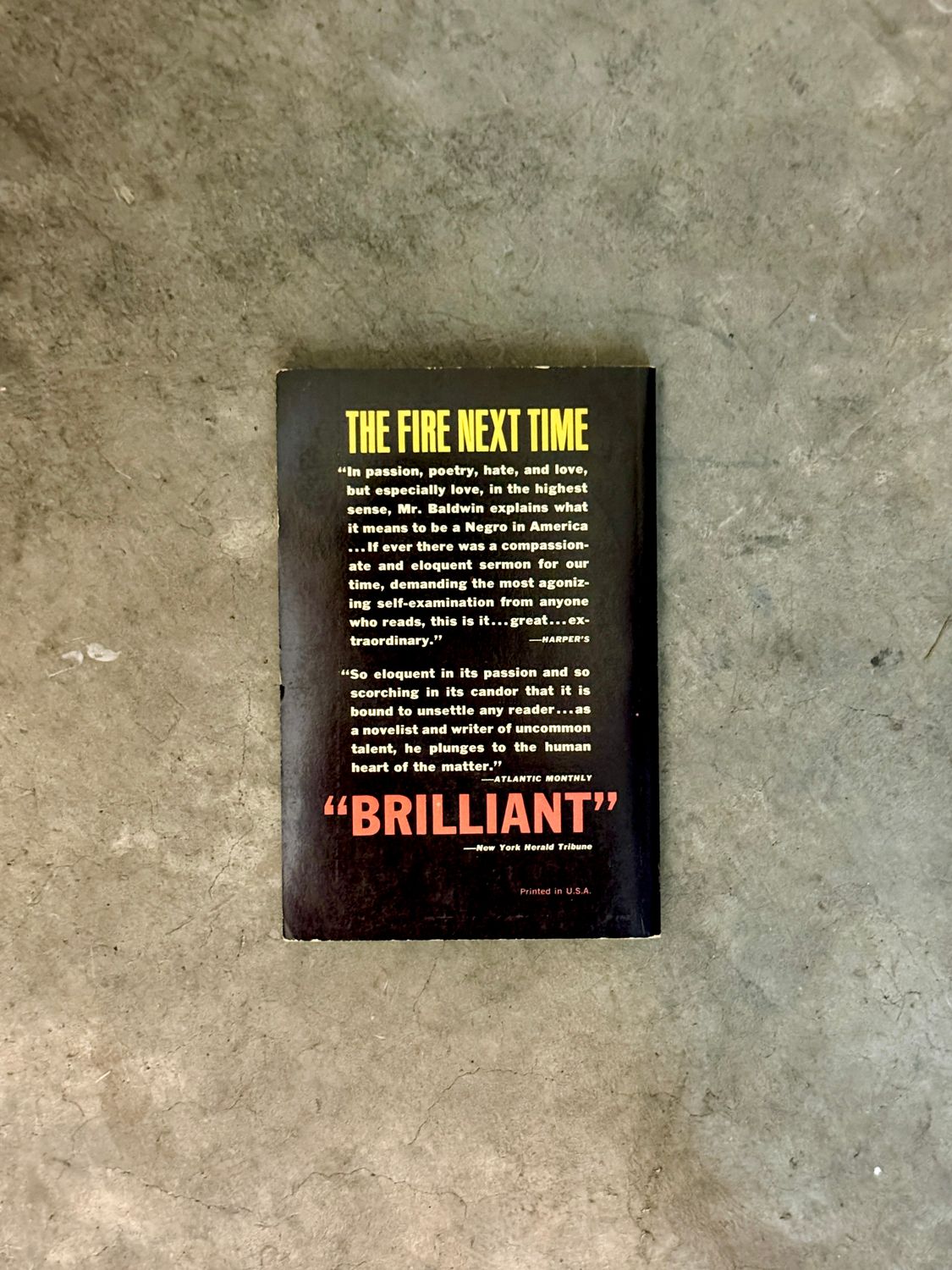 The Fire Next Time by James Baldwin (First Dell Paperback Printing, 1964)