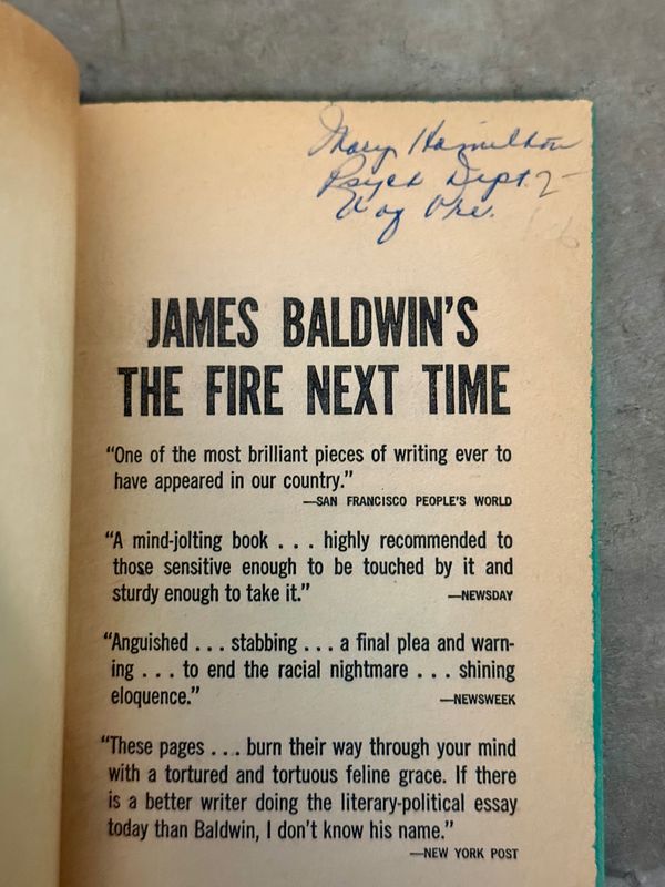 The Fire Next Time by James Baldwin (First Dell Paperback Printing, 1964)