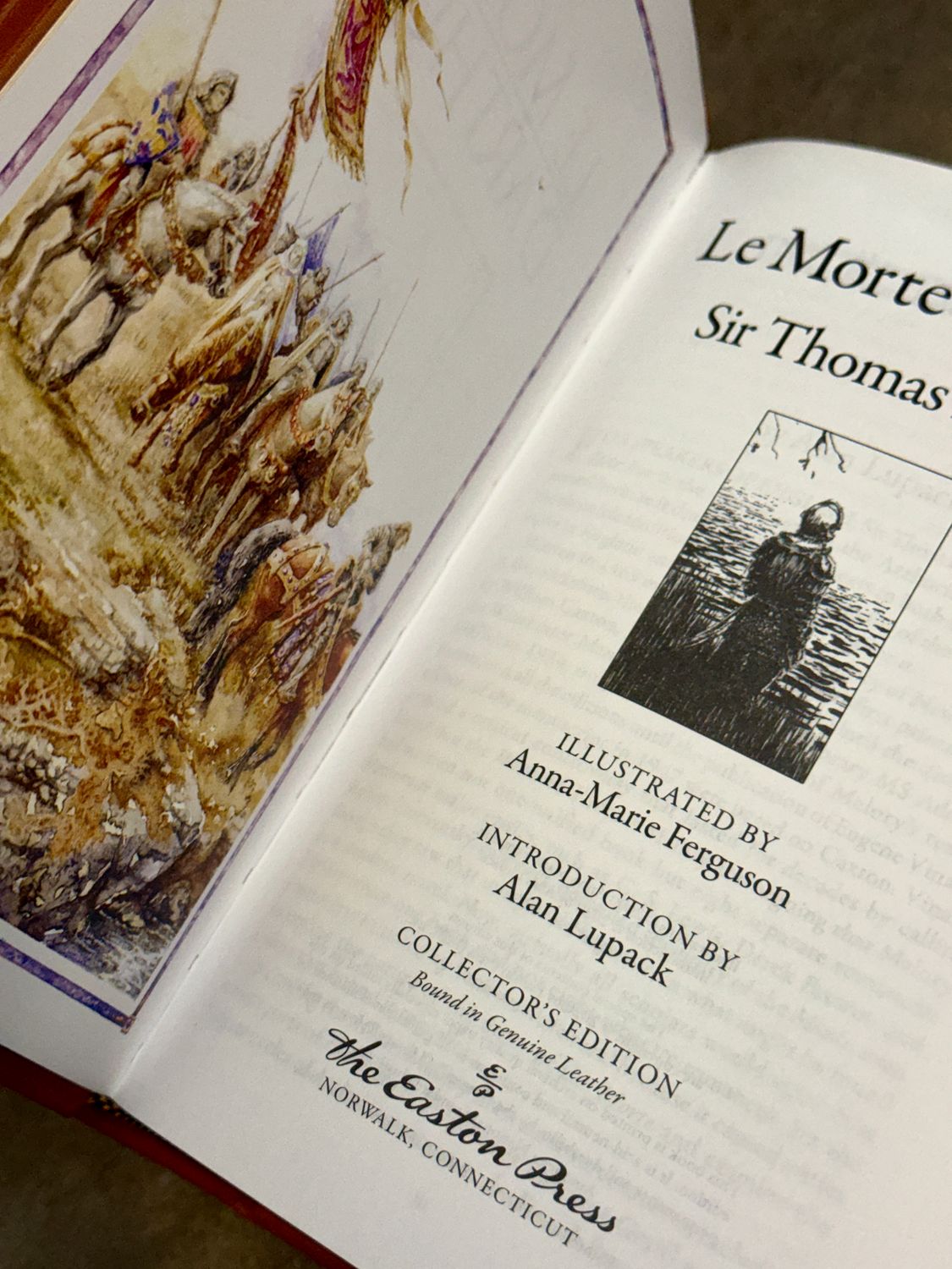 Le Morte d’Arthur by Sir Thomas Malory (Easton Press 2020 Signed Collector’s Edition, Anna-Marie Ferguson, COA)
