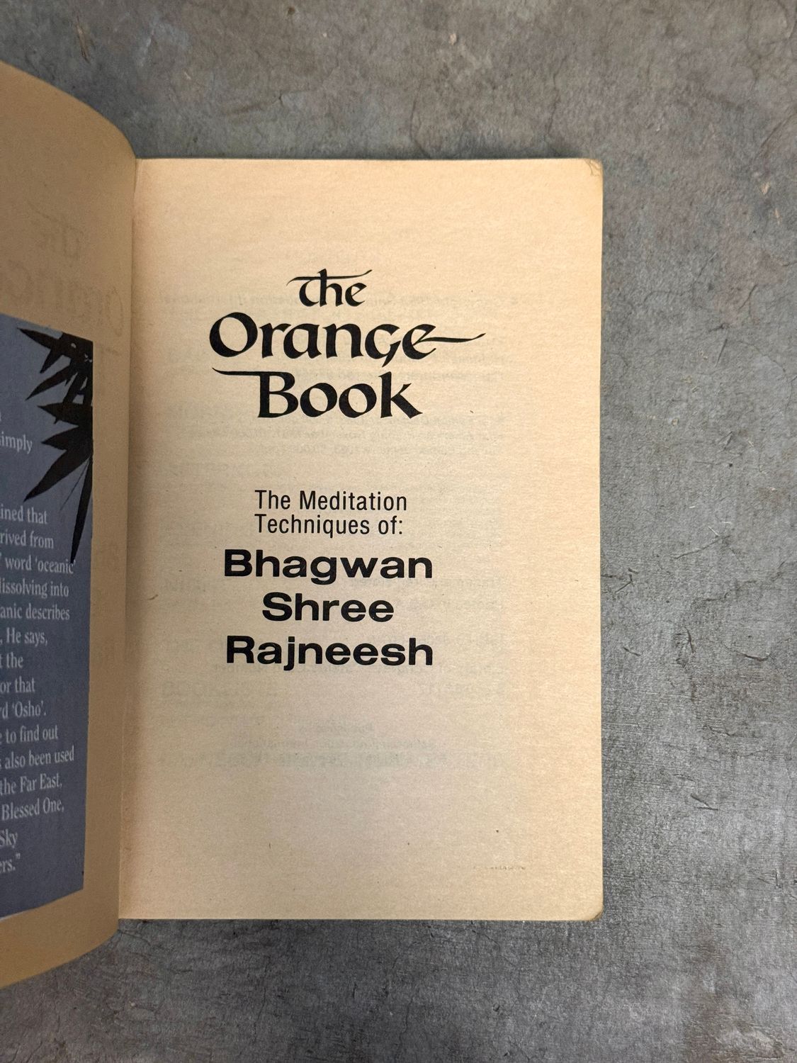 The Orange Book: The Meditation Techniques of Bhagwan Shree Rajneesh (1983 Second Edition)