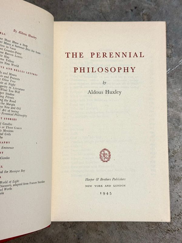 The Perennial Philosophy by Aldous Huxley (1945 Harper &amp; Brothers Hardcover)
