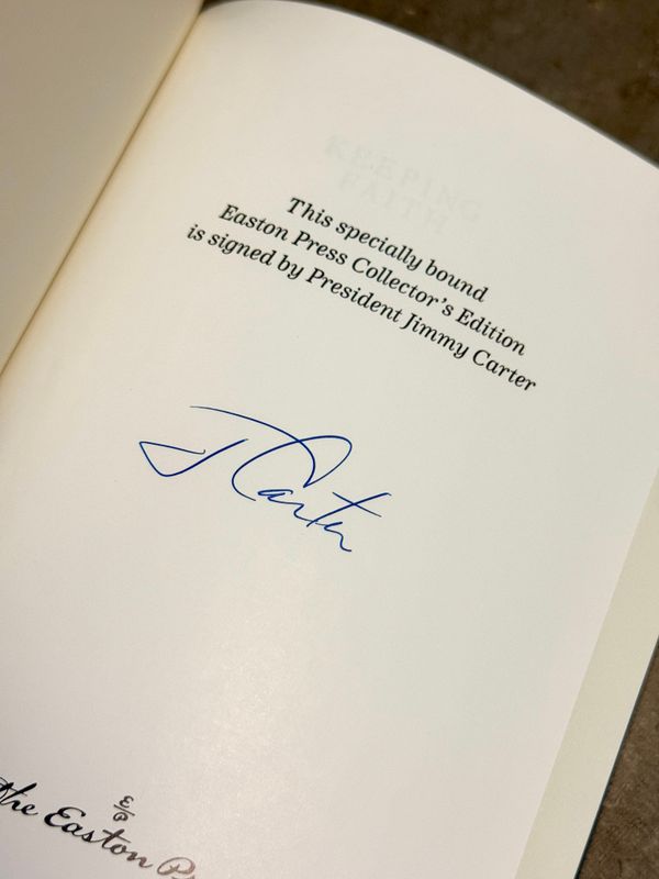 Keeping Faith: Memoirs of a President by Jimmy Carter (Signed Easton Press Collector’s Edition)
