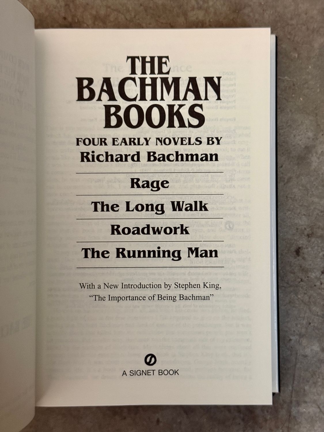 The Bachman Books by Stephen King (1996 Signet Hardcover Edition)