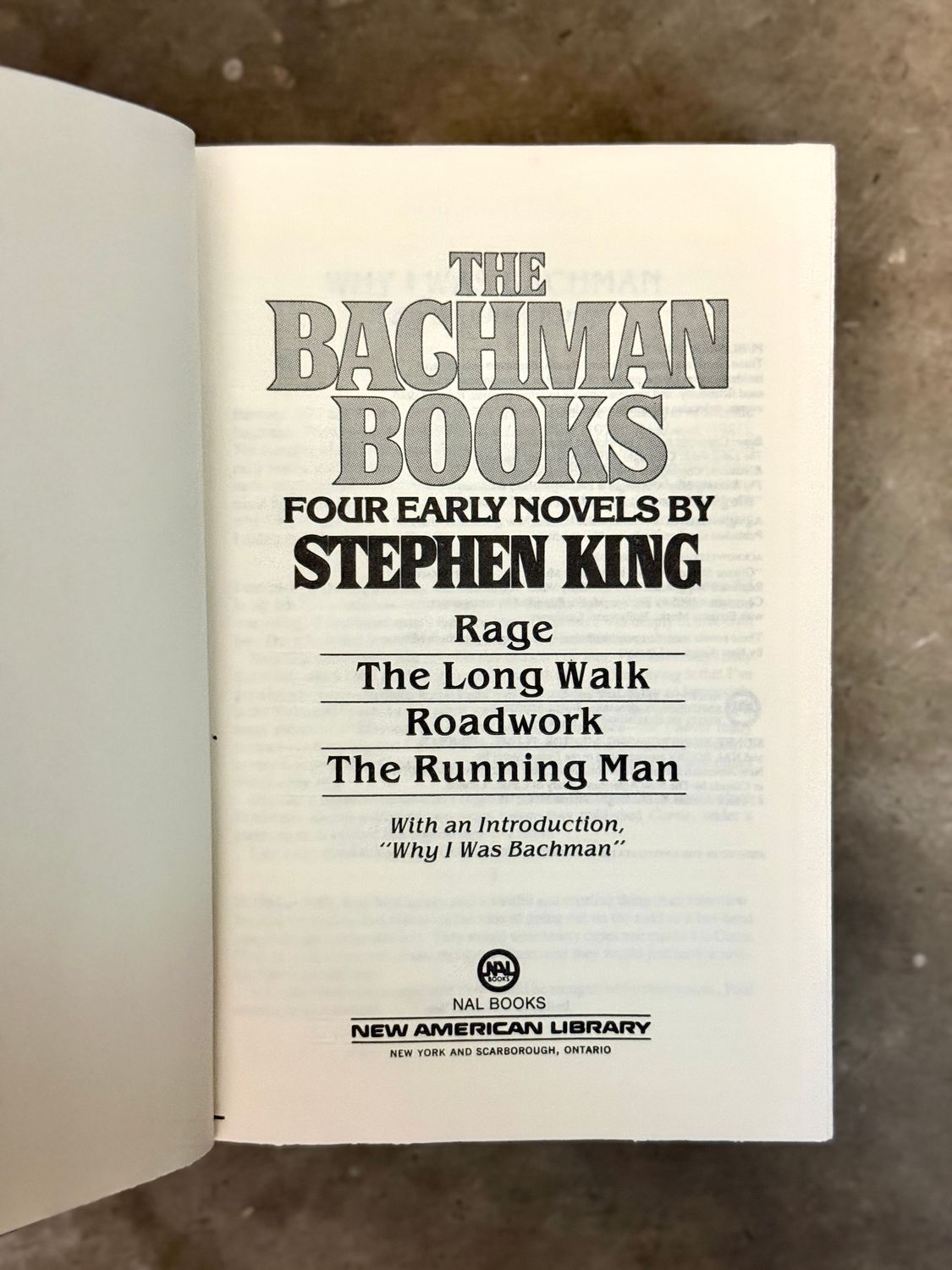 The Bachman Books by Stephen King (1985 Hardcover Book Club Edition)