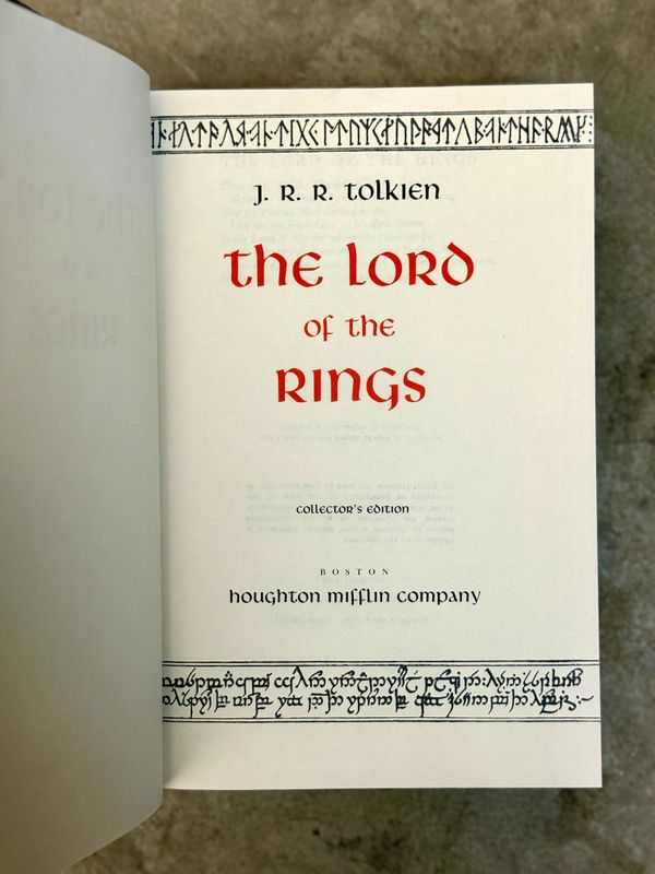 The Lord of the Rings by J.R.R. Tolkien (Houghton Mifflin Collector’s Edition, 4th Printing, 1974)