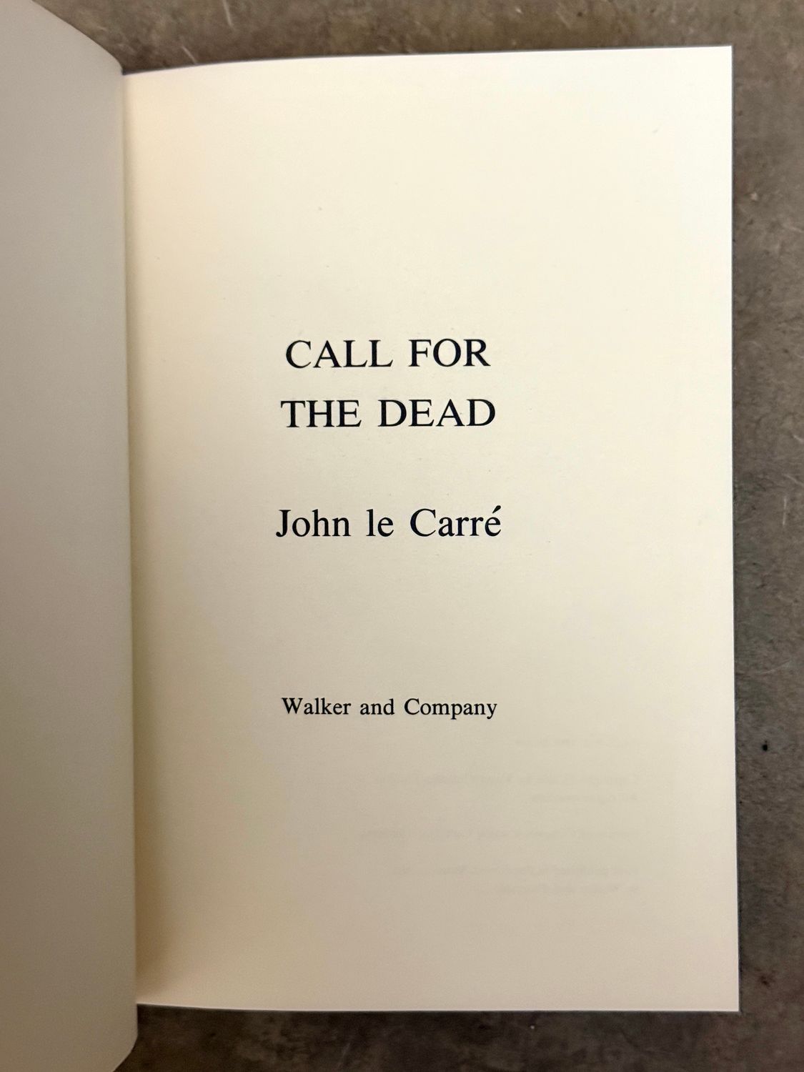 Call for the Dead by John le Carré (First American Book Club Edition, 1962)