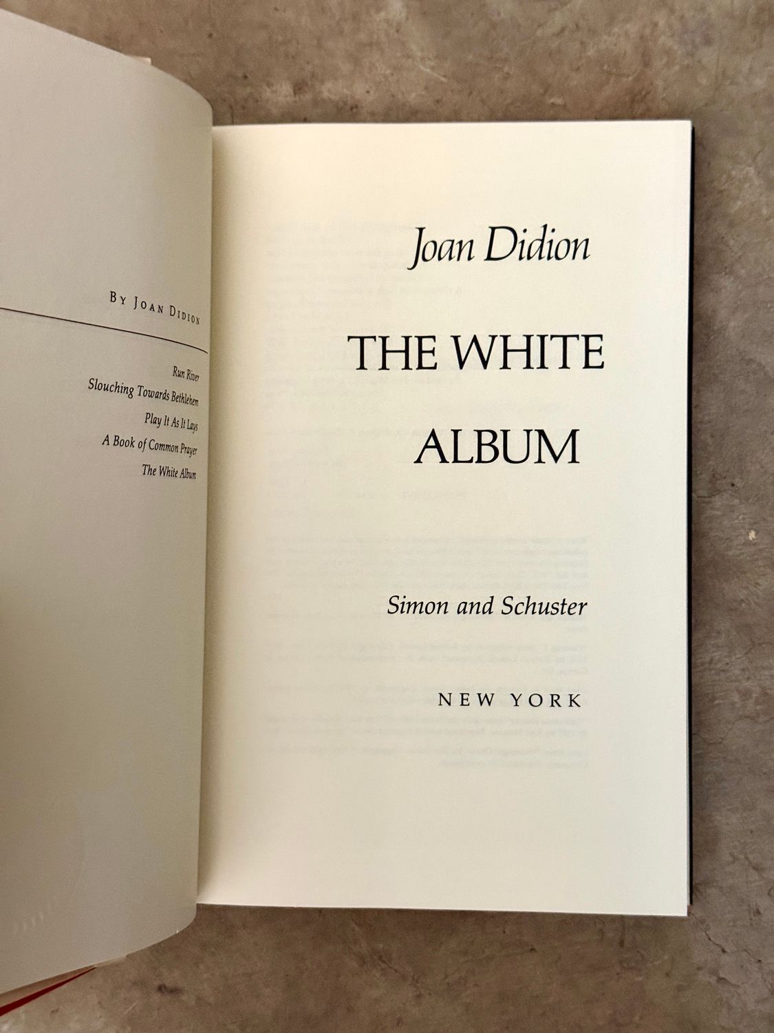 The White Album by Joan Didion (First Edition, First Printing, 1979)