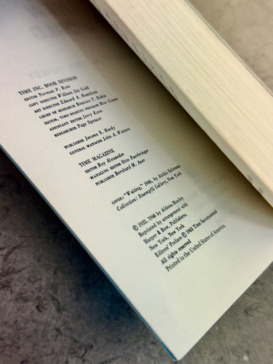 Brave New World by Aldous Huxley (Time Reading Program Special Edition, 1963)