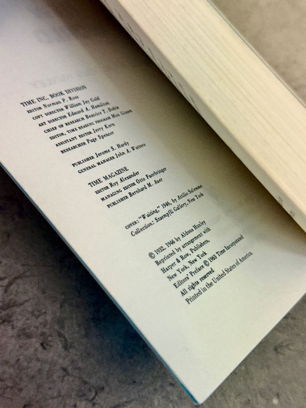 Brave New World by Aldous Huxley (Time Reading Program Special Edition, 1963)