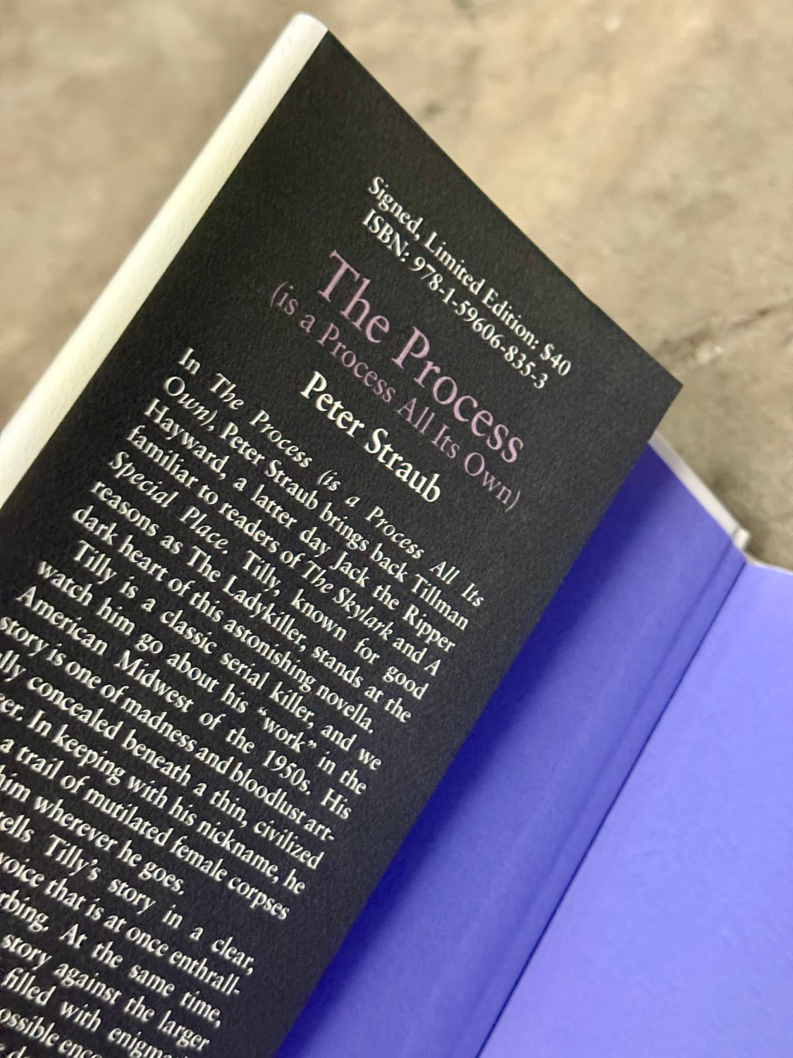 The Process by Peter Straub (Signed Limited First Edition, #448/750, 2017)