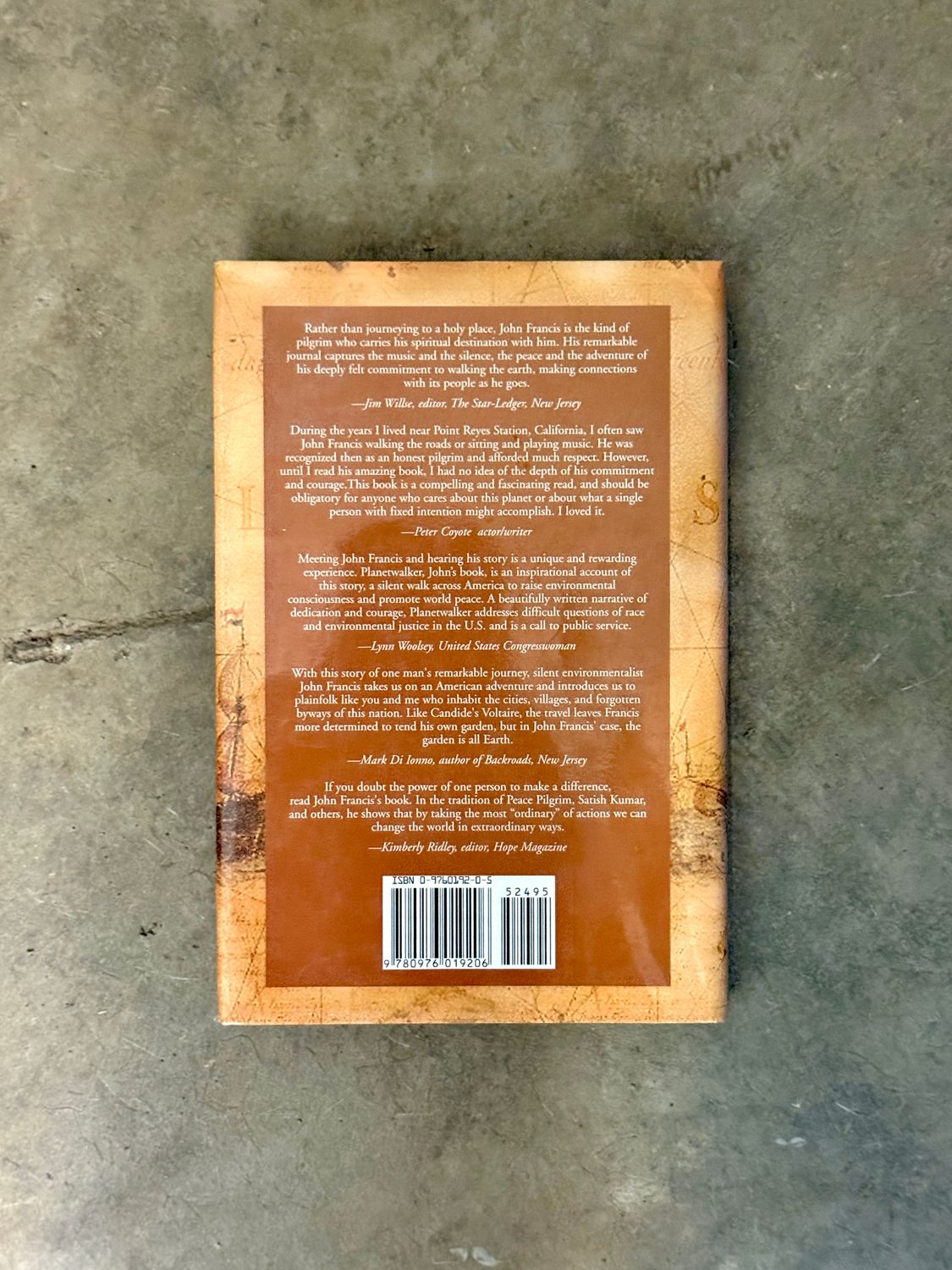 Planetwalker  by John Francis, Ph.D. (Signed First Printing, 2005)
