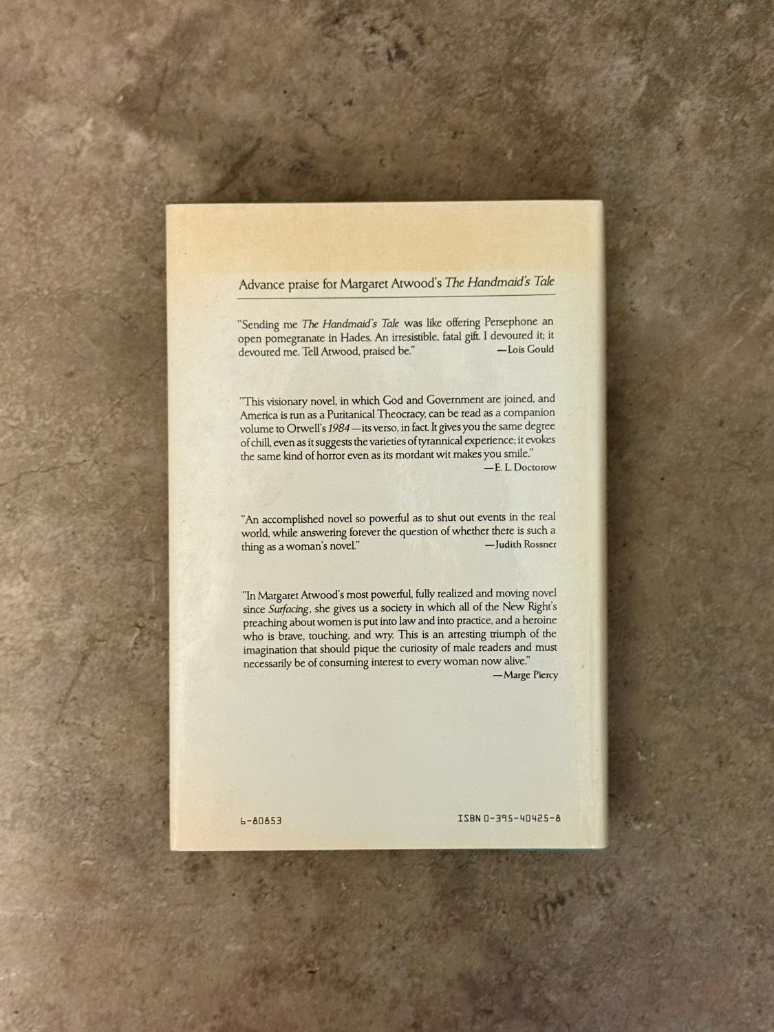 The Handmaid’s Tale by Margaret Atwood( First U.S. Edition, First Printing, 1986)