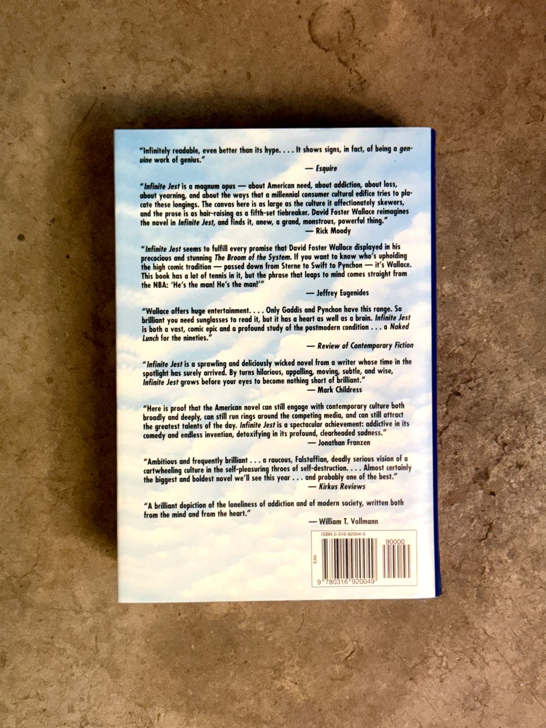 Infinite Jest by David Foster Wallace( First Edition, Second Printing (Little, Brown, 1996)