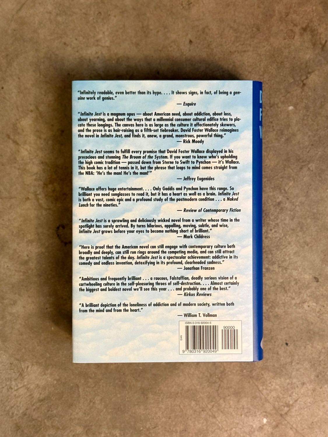 Infinite Jest by David Foster Wallace (First Edition, First Printing, Little, Brown, 1996)