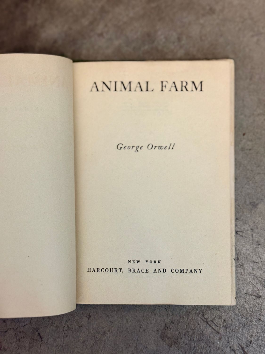 Animal Farm by George Orwell (1946 Harcourt, Brace Hardcover, Early Printing)