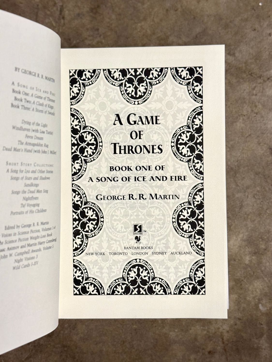 A Game of Thrones by George R. R. Martin (1996 Bantam Hardcover, 6th Printing)