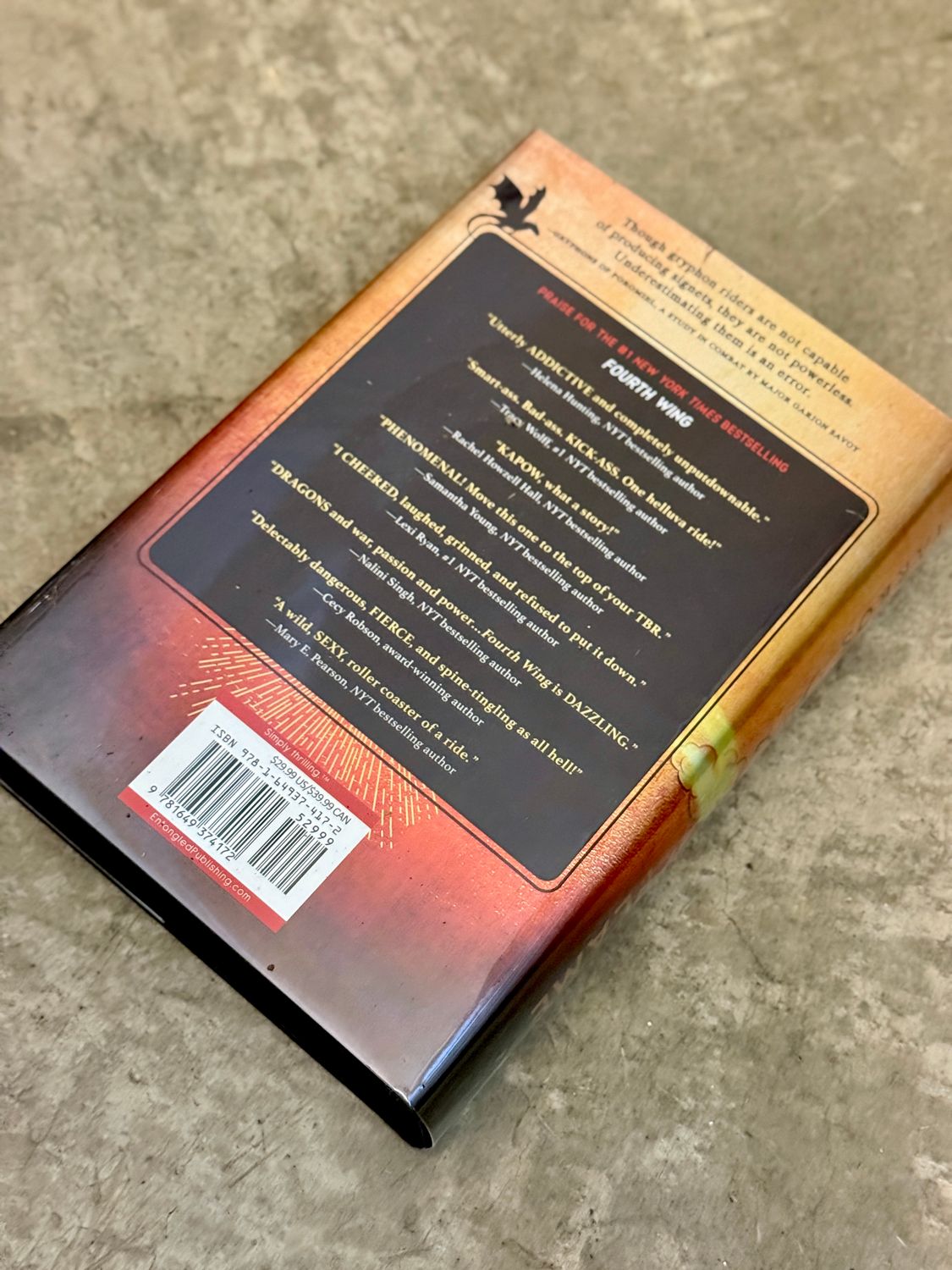 Iron Flame by Rebecca Yarros (2023 Red Tower Books First Edition, First Printing, Italian-Printed Hardcover)