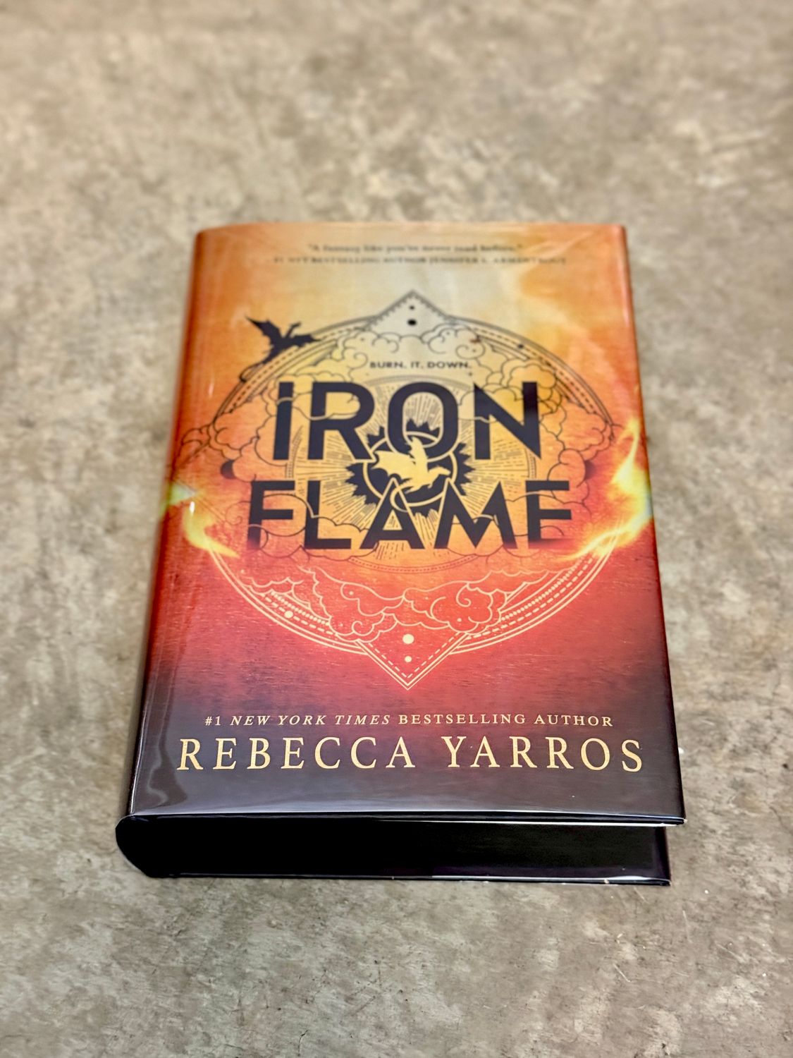 Iron Flame by Rebecca Yarros (2023 Red Tower Books First Edition, First Printing, Italian-Printed Hardcover)