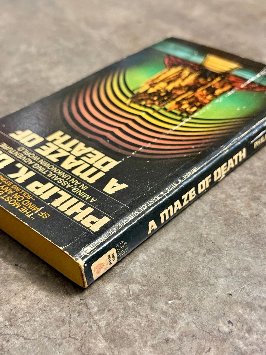 A Maze of Death by Philip K. Dick (1977 Bantam Paperback Edition, First Printing)