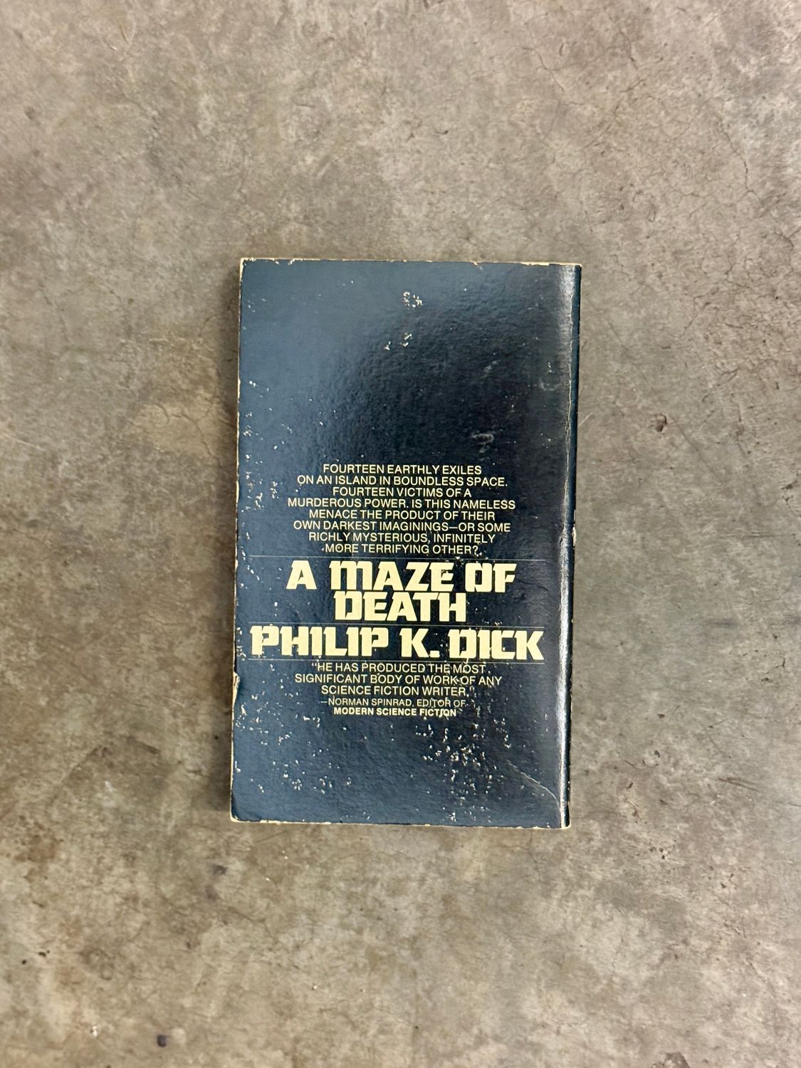 A Maze of Death by Philip K. Dick (1977 Bantam Paperback Edition, First Printing)