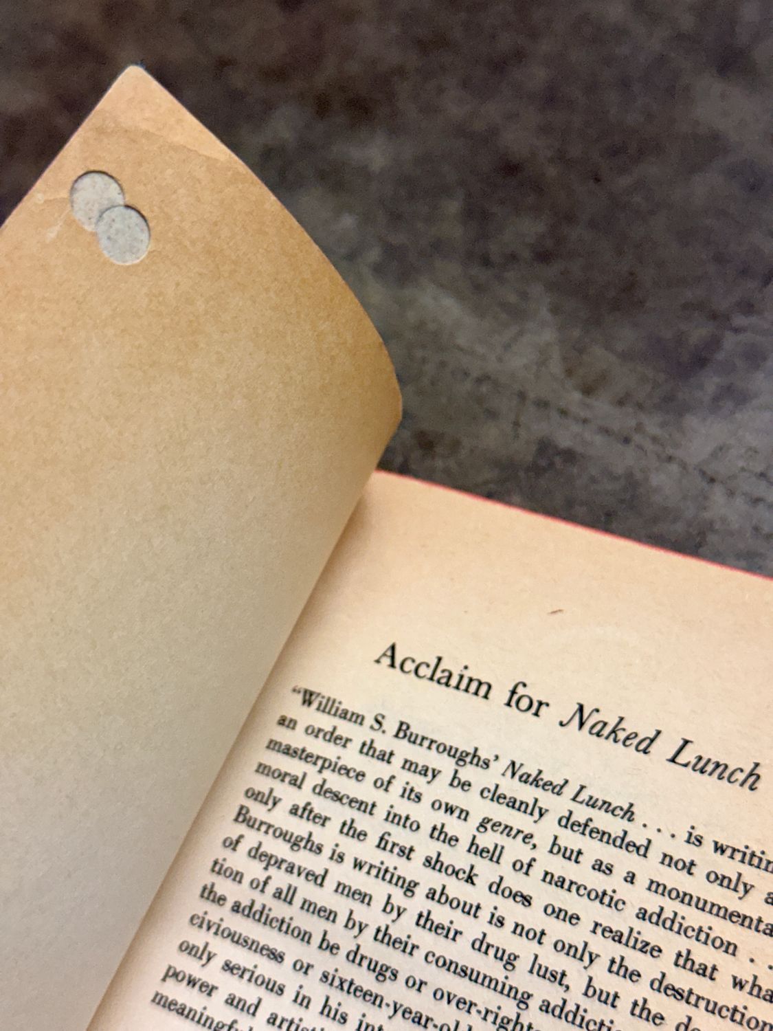 Naked Lunch by William S. Burroughs (1977 Grove Press Black Cat Paperback, 12th Printing)