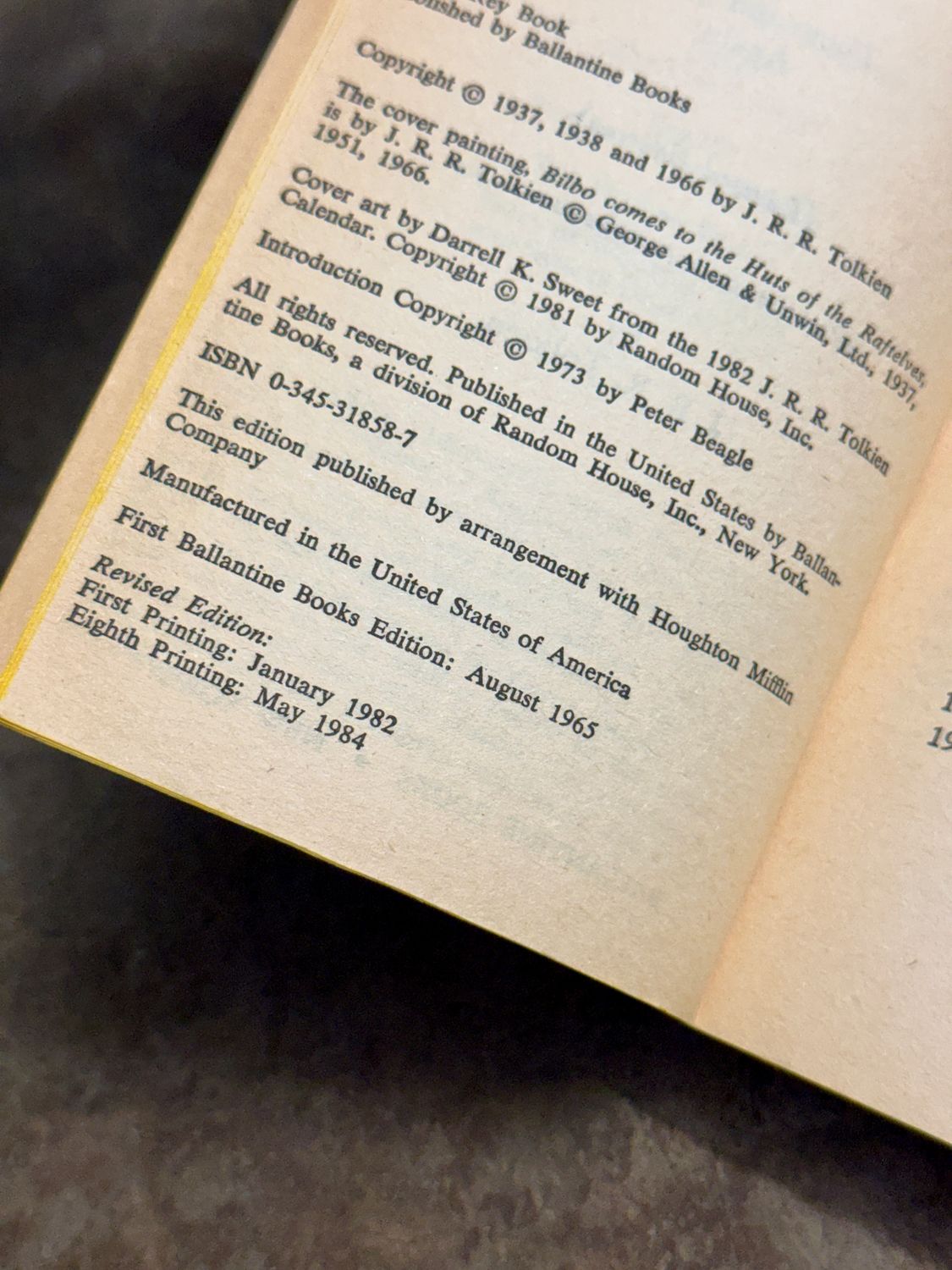 The Hobbit &amp; The Lord of the Rings by J.R.R. Tolkien (1983–1984 Ballantine Special Silver Jubilee Edition, Four-Volume Paperback Set)