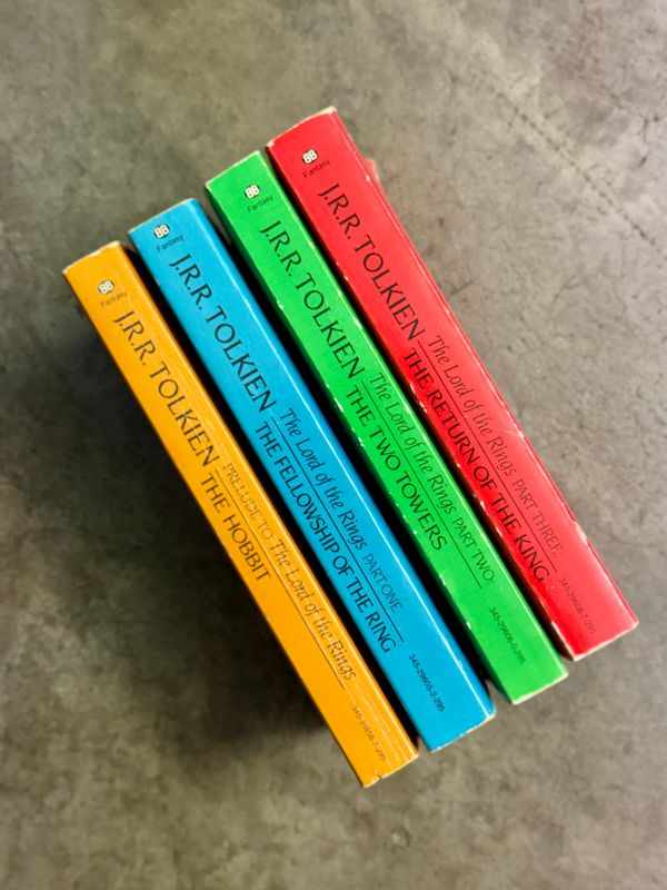 The Hobbit &amp; The Lord of the Rings by J.R.R. Tolkien (1983–1984 Ballantine Special Silver Jubilee Edition, Four-Volume Paperback Set)