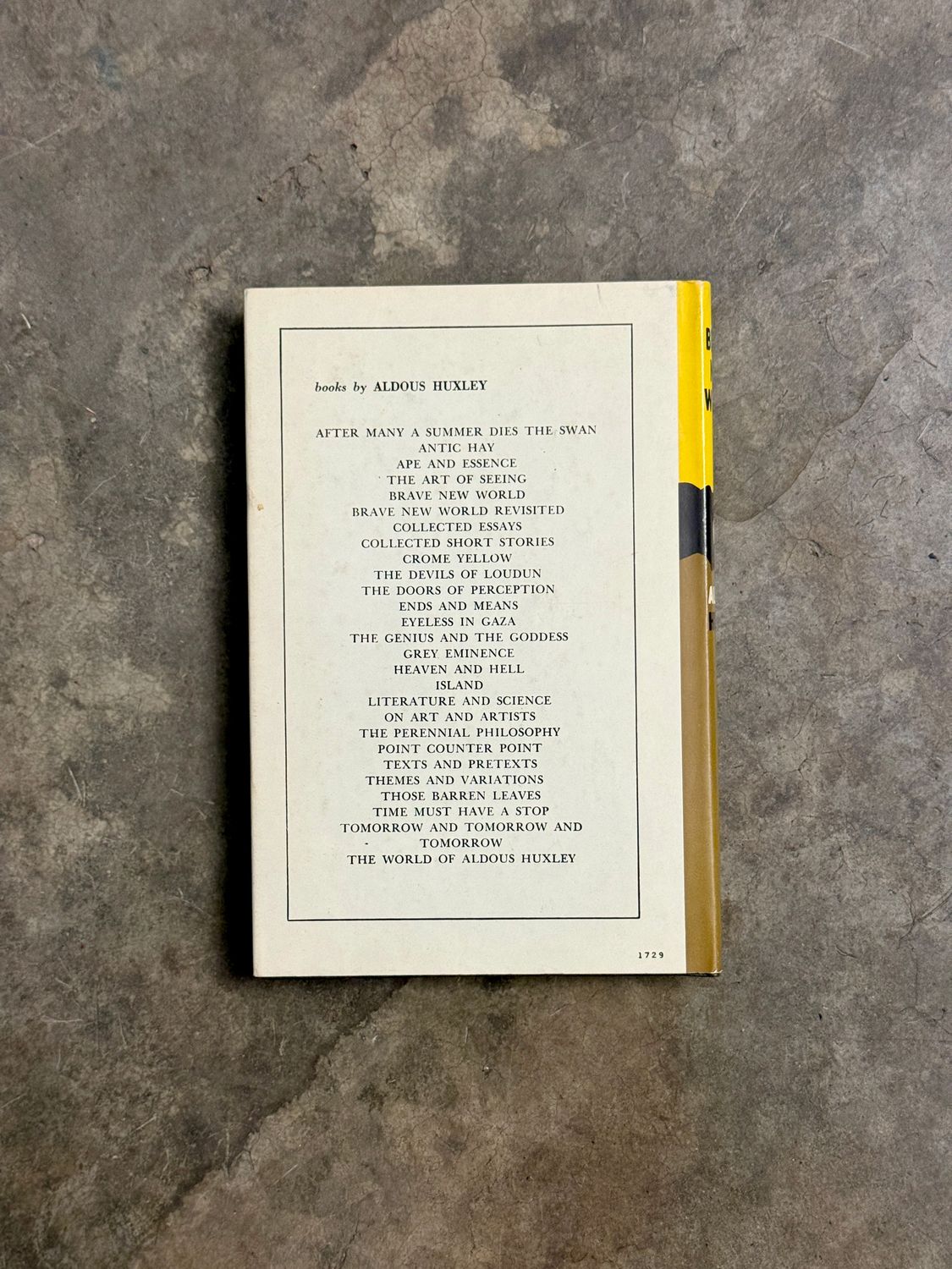 Brave New World by Aldous Huxley (c. 1960s Harper &amp; Row Hardcover, Book Club Edition)