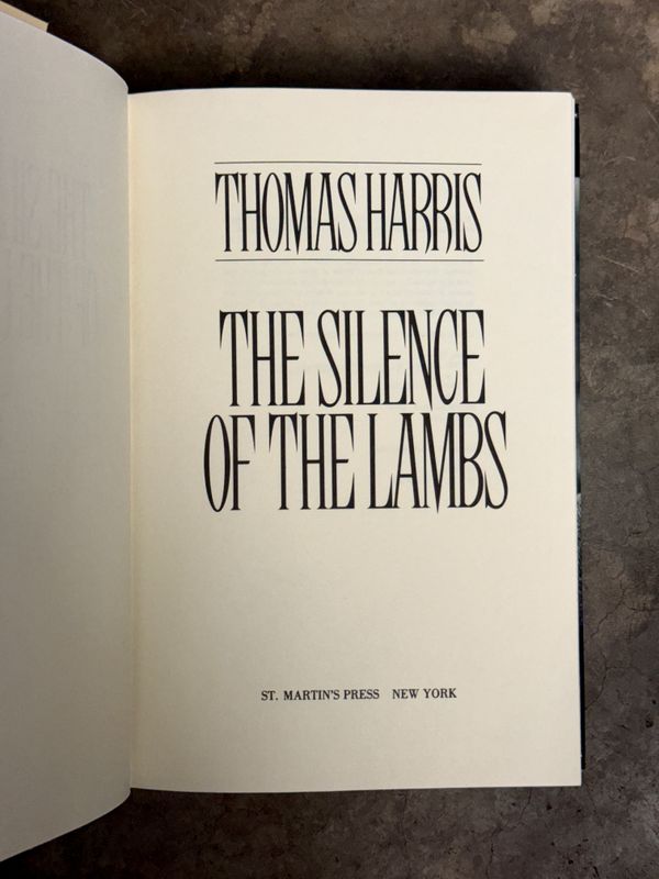 The Silence of the Lambs by Thomas Harris (1988 St. Martin’s Press First Edition, First Printing)