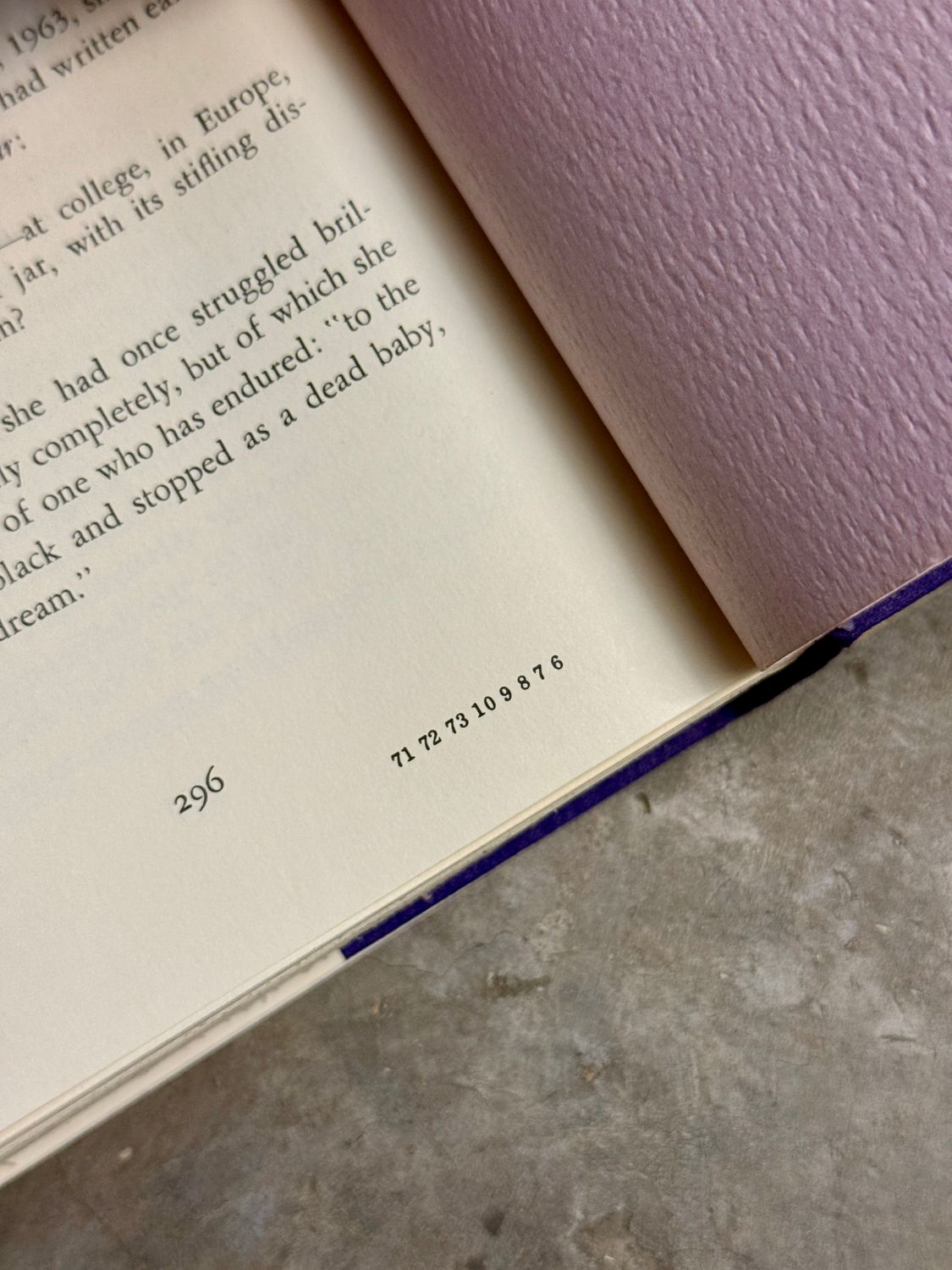 The Bell Jar by Sylvia Plath (Harper &amp; Row First U.S. Edition, Sixth Printing, 1971)