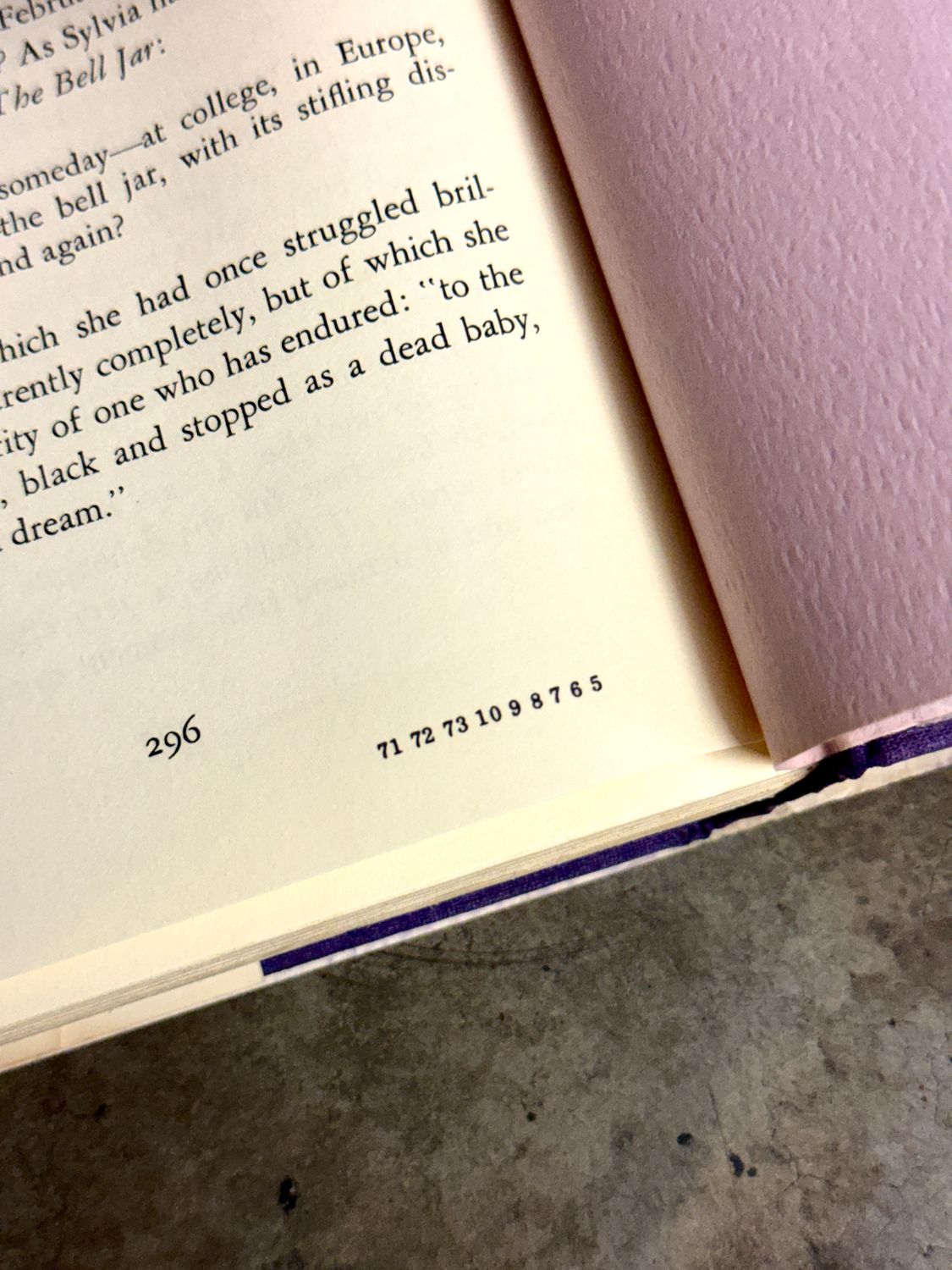 The Bell Jar by Sylvia Plath (1971 Harper &amp; Row Hardcover, 5th Printing)