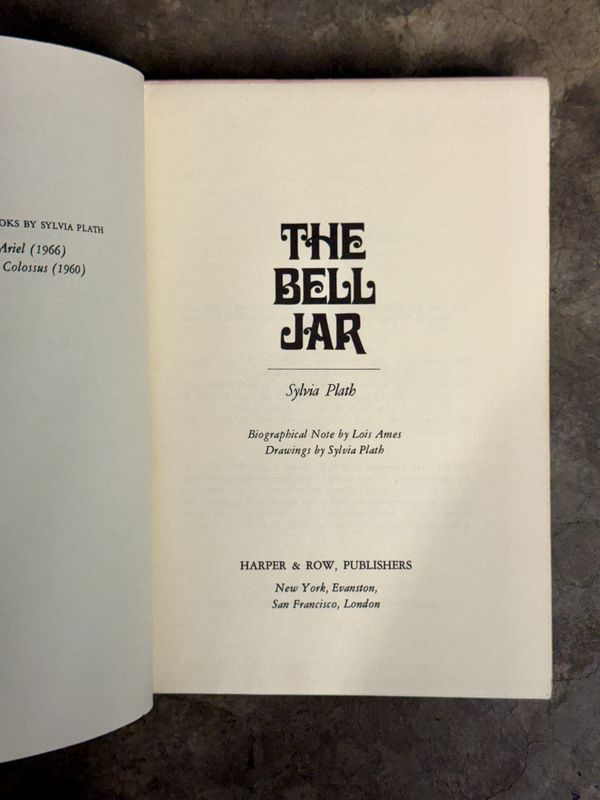 The Bell Jar by Sylvia Plath (1971 Harper &amp; Row Hardcover, 5th Printing)