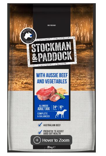 Stockman &amp; Paddock Beef &amp; Vegetables 20kg (Blue Label