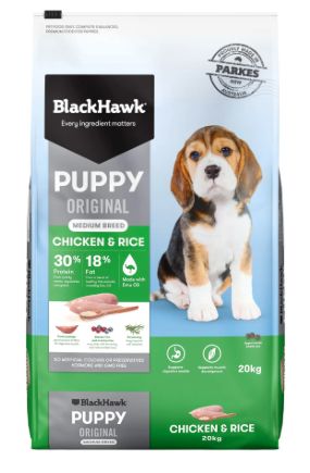 Black Hawk Puppy, Type: Chicken &amp; Rice - Medium Breed