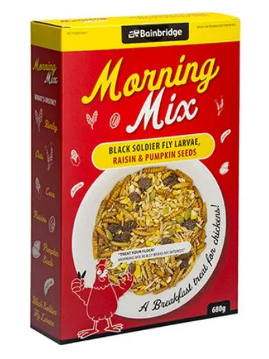Poultry Morning Mix, Type: RED - Soldier Larvae Raisin Pumpkin Seeds