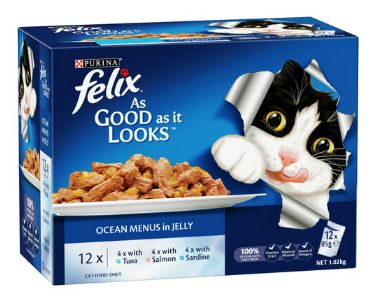Purina Felix Pouches Pack 12 (85g Satchet)