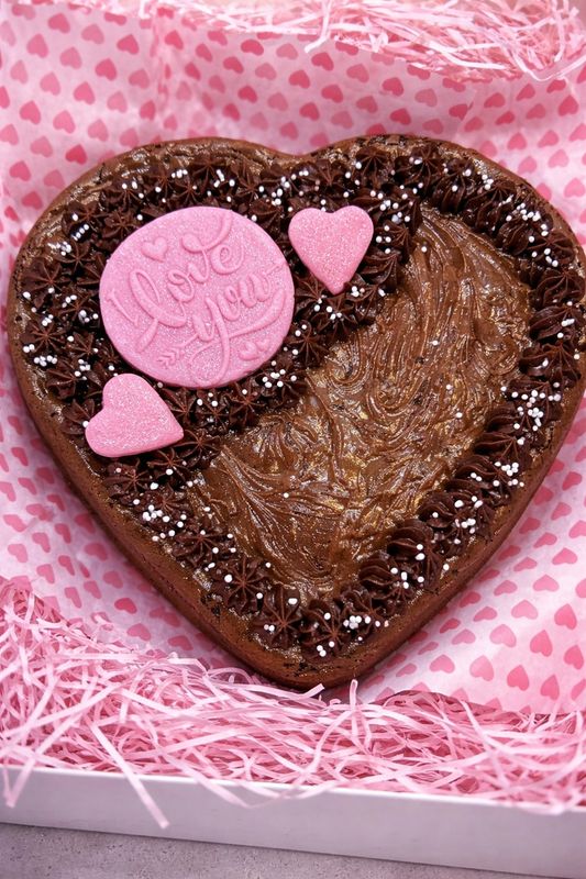 Giant Chocolate Brownie Heart