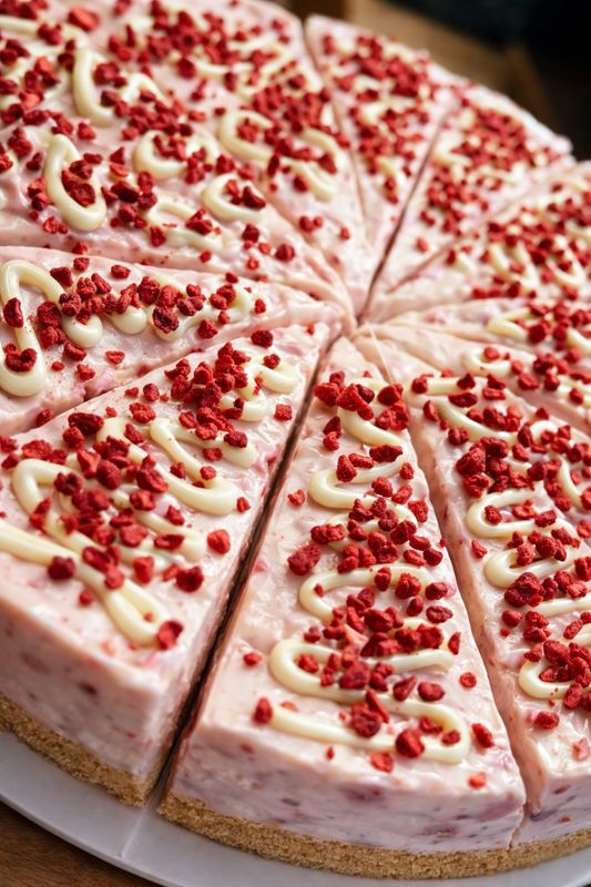 White chocolate and Raspberry Cheesecake