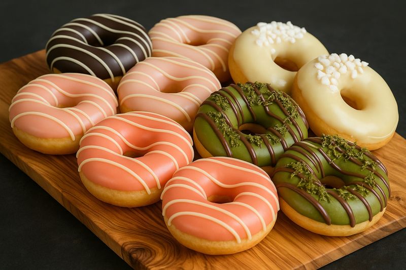 Mixed Box Of 6 Fudge Iced Donuts