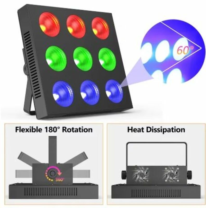 LED Matrix 9 Light Par DJ Lights