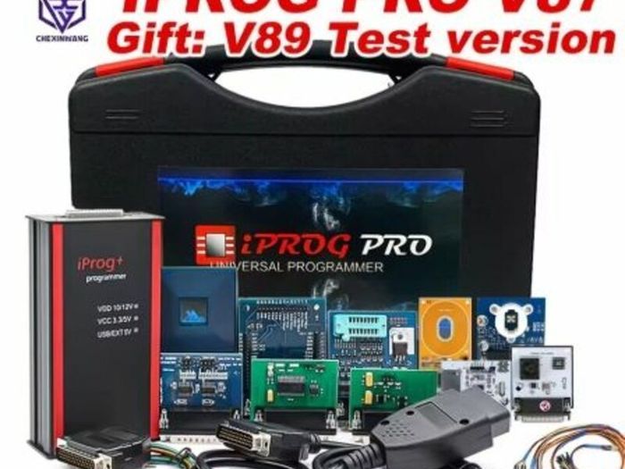 ​iprog Pro V87 Gift V89 Test with 11 Adapters