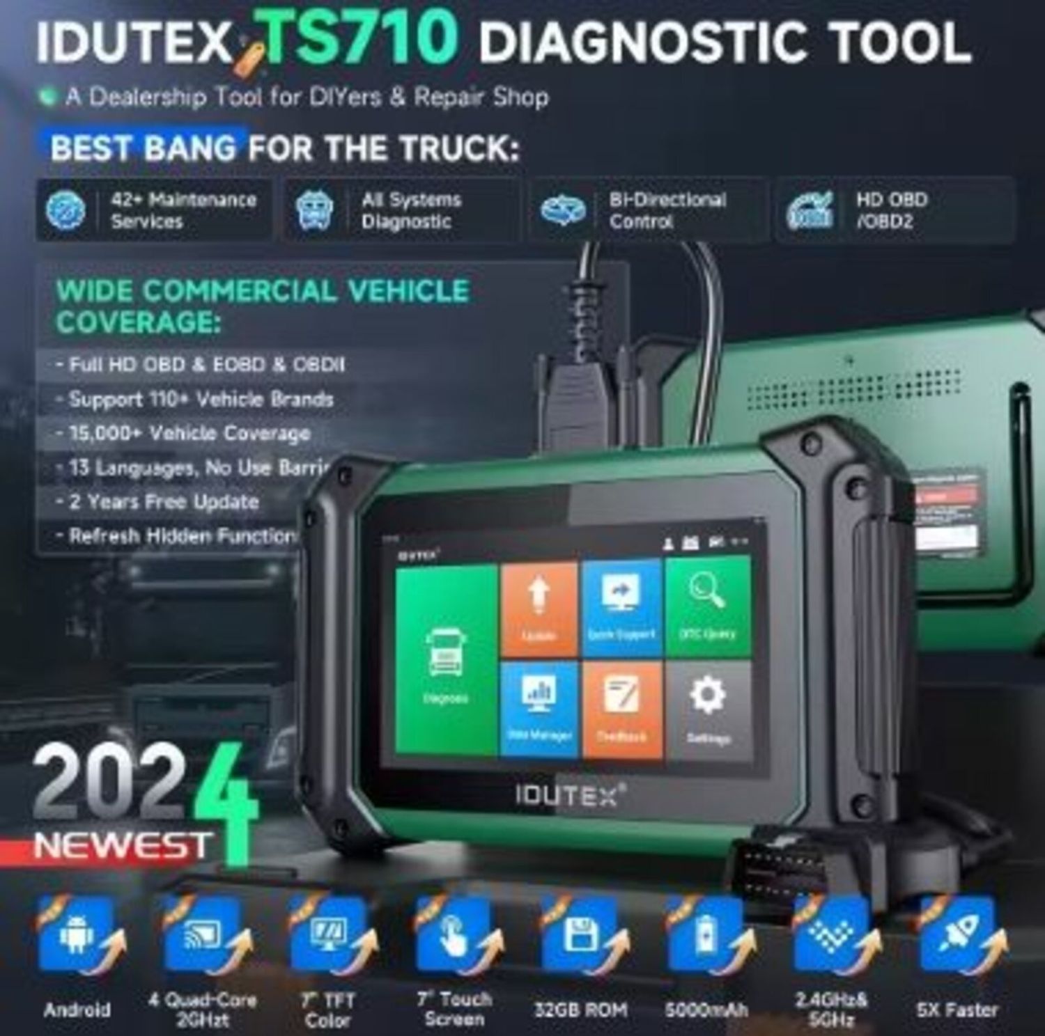 ​IDUTEX TS710 – 2025 Heavy Duty Truck Scanner