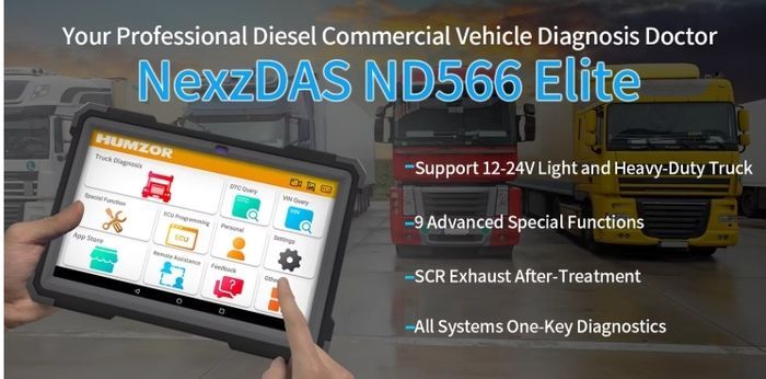 Humzor NexzDAS ND566 Heavy Duty Truck Scanner